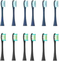 8/12Pcs Soft Vacuum Bristle Toothbrush Heads for Electric Sonic Replacement Brushes(6darkblue 6black)