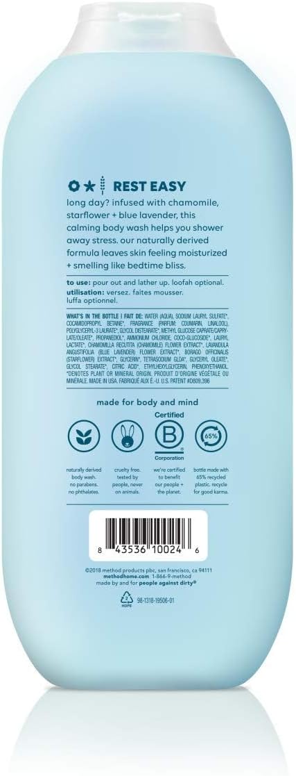 Method Body Wash Wind Down 18 oz 6 pack Packaging May Vary