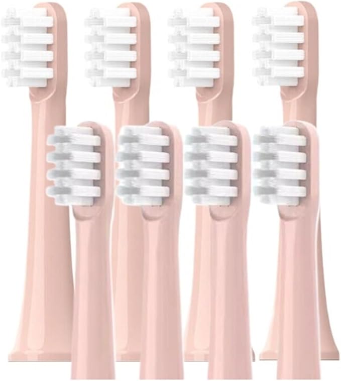 8Pcs Standard Clean and Sensitive Toothbrush HeadsCompatible for T100 Mi Smart Electric Replacement(8 Assorted (Pink))