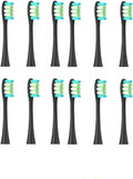 Soft Vacuum Bristle Electric Toothbrush Heads Compatible with X Pro Z1 F1 One Air 2 SE - 8 Pack 12(12pcs Black)