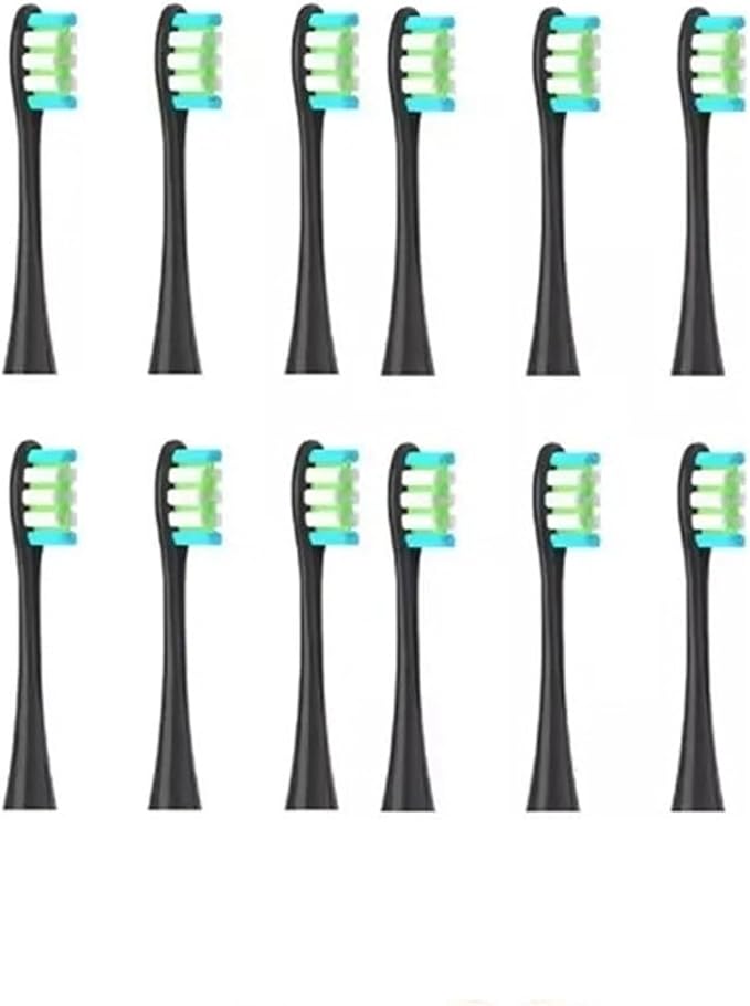 Soft Vacuum Bristle Electric Toothbrush Heads Compatible with X Pro Z1 F1 One Air 2 SE - 8 Pack 12(12pcs Black)