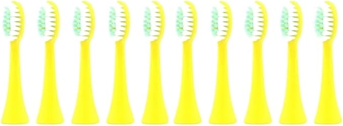 30pcs Replacement Brush Heads Compatible for Toothbrush Soft Head Accessories(Yellow)