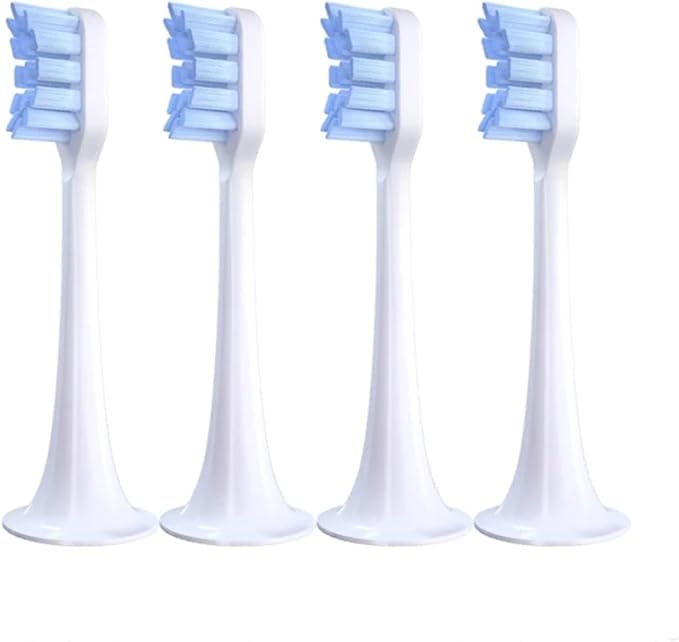 4/10Pcs/SetCompatible for T300/T500 Replacement Brush Heads Electric Toothbrush Protect Soft Nozzles Bristle(4Blue-L)