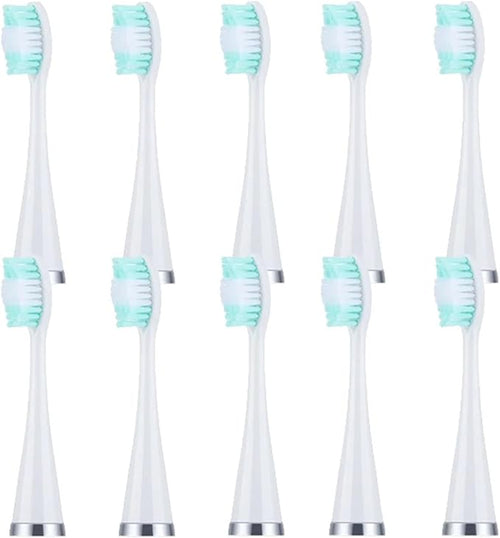 10pcs Replacement Brush Heads Compatible For Sonic Electric Teeth Whitening Device Teeth Cleaner Remove(White)