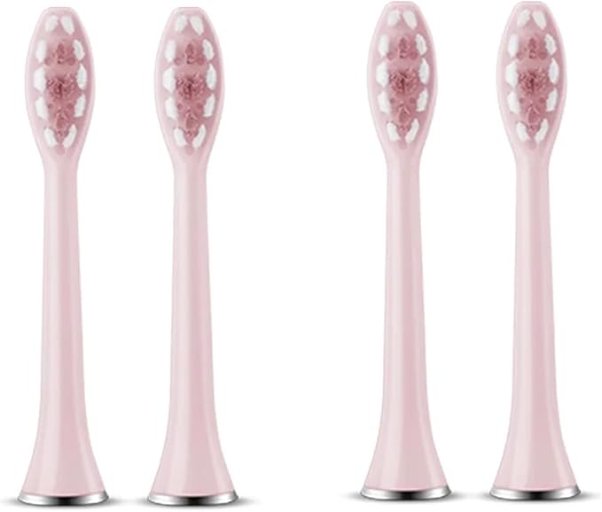 Compatible for S7 Brush Heads Super Sonic Electric Toothbrush Accessories Replacement(4 Pink Brush Head)