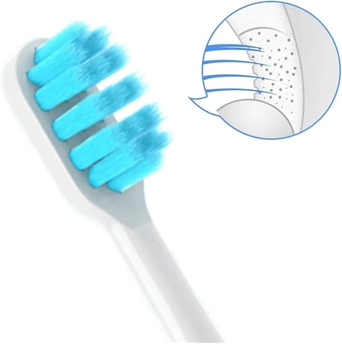12PCS Compatible for XIAOMI MIJIA T300/T500/T700 Replacement Brush Heads Sonic Electric Tooth Soft Bristle Caps Vacuum Package Nozzles(12Blue)