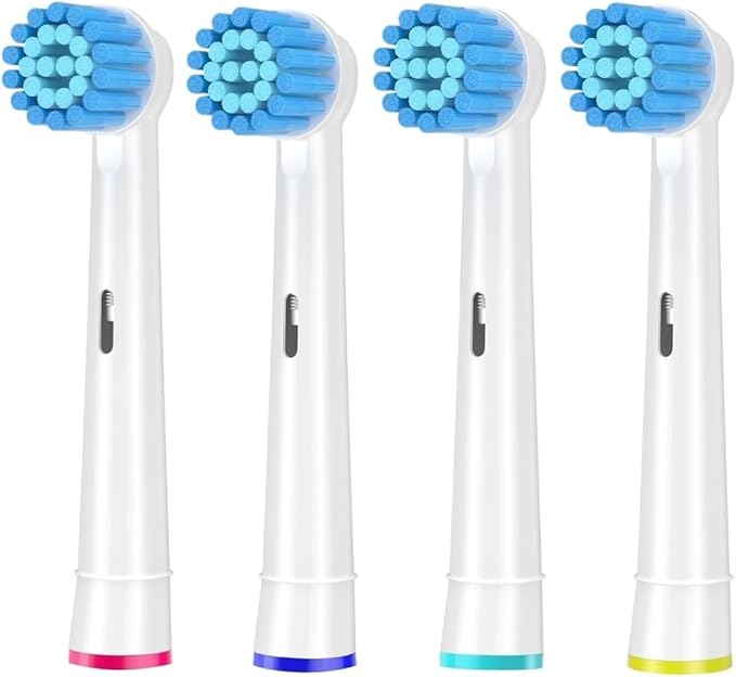 4-12Pack Replacement Toothbrush Heads Compatible For BraunCompatible For Oral B 7000/Pro 1000/9600/ 5000/3000/8000 Electric Toothbrus(4pcs Efficient White)