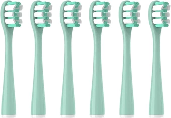 Toothbrushes Head SuitableCompatible for All Models of Usmile Brand Electric Independent Vacuum Packaging(6pcs MintGreen)