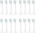Replacement Brush Head Compatible with XIAOMI MIJIA T300/T500/T700 Sonic Electric Toothbrush Heads Soft Bristle Nozzle Deep Clean(16 pcs White Blue)