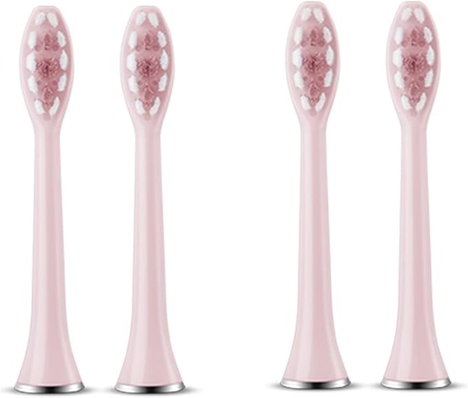 Compatible for SUBORT S7 Brush Heads Electric Toothbrush Replacement(4 Black Brush Head)