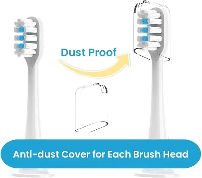 Replaceable Brush HeadsCompatible for XIAOMI MIJIA T301 T302 Soft Clean Bristle(8 Blue)