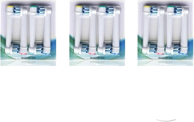 Brush Heads Refill Compatible for O bElectric Toothbrush Heads Replacement for Oral Nozzles D12 Cross(12pcs-EB50)