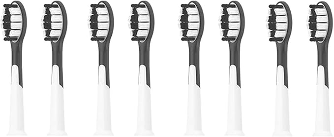 CompatibleReplacement Toothbrush Heads for SUBORT S9 P5 Sonic Electric Accessories Brush(8PCS White)