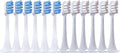 12PCS Compatible for XIAOMI MIJIA T300/T500/T700 Replacement Brush Heads Sonic Electric Tooth Soft Bristle Caps Vacuum Package Nozzles(6Pink6BlueJ)