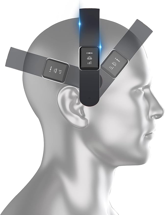 Master Massage H1 Fashion Hairband Head Massager - Slim &amp Lightweight 11 Vibrating Heads 5 Modes 3 Intensities from Gentle Fingers to Acupressure (Deluxe Misty Gray)