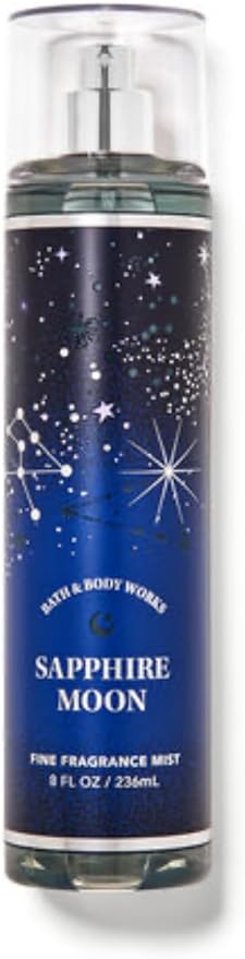 Bath &amp Body Works - 3 Piece Bundle - Spray - Body Cream - Shower Gel - Full Size and Bag HELLO GORGEOUS (Sapphire Moon)