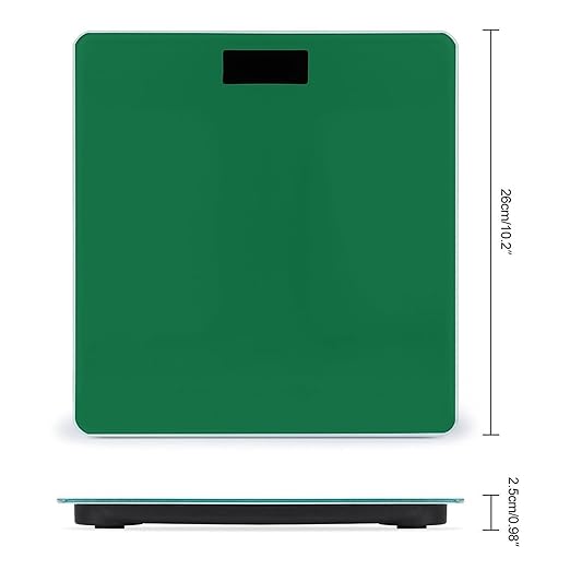 Automatic Switch Digital Bathroom Weighing Scale Smart Scale for Body Weight Green