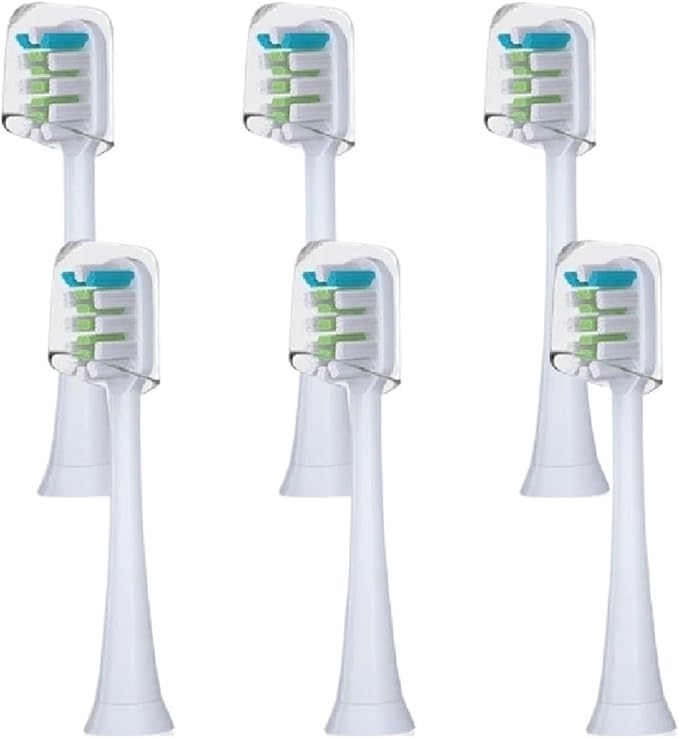 12pcs Replacement Heads Compatible for SOOCAS X3/X3U/X5 Toothbrush Brush Soft Bristle Nozzles(White)