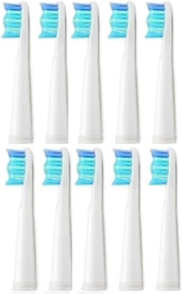 10pcs Electric Replacement Brush Heads Sonic Toothbrush Hygiene Care 899 Set Compatible for Seago SG910 SG507 SG958 SG515 SG949 SG575(10 White Heads)