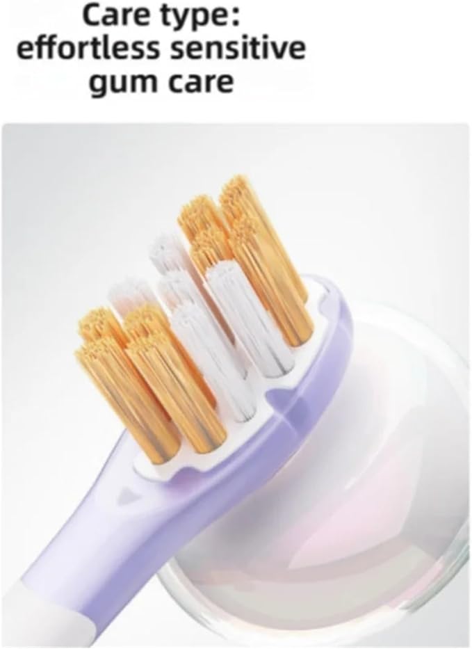 Electric Toothbrush Replacement Brush Head Compatible for HX3/6/9 Series Budget Medium Soft Bristle(YH751-PURPLE)