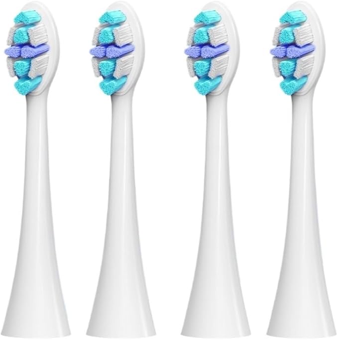 Compatible for Seago Electric Toothbrush Heads 12 PCS IPX7 Waterproof with Holder C027(SG-C027-12PCS Black)