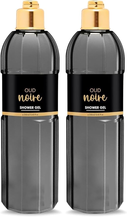 Ou.d No.ir (Black Oud) Shower Gel - Body Wash for Men and Women Unisex - Gentle Cleansing (Pack of 2)
