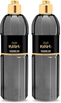 Ou.d No.ir (Black Oud) Shower Gel - Body Wash for Men and Women Unisex - Gentle Cleansing (Pack of 2)