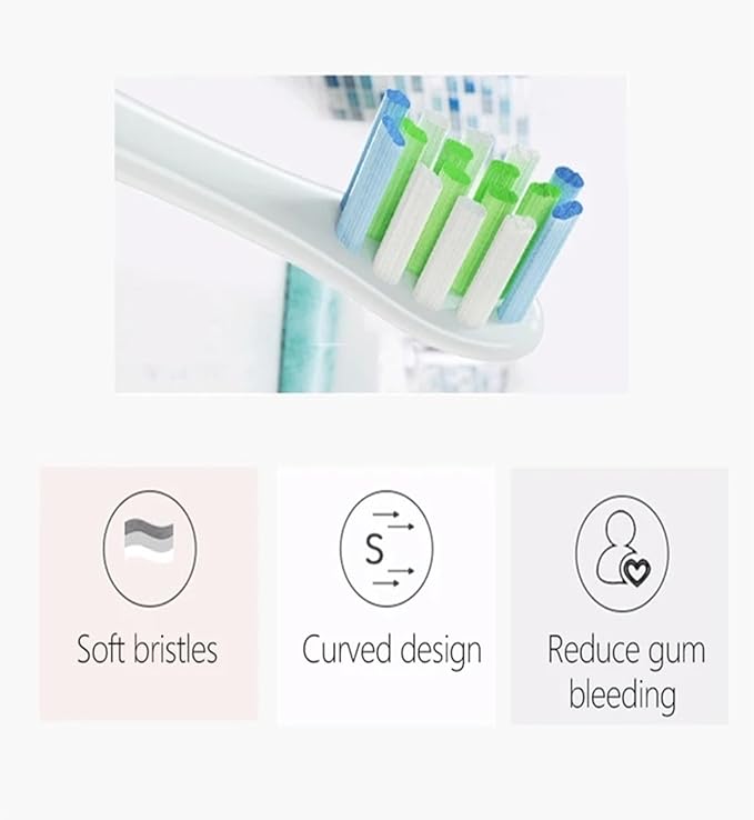 Toothbrush Heads Compatible for Air2/One/SE X/X PRO/Z1/F1 4PCS(4pcs Pink)