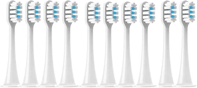 Hot Replacement Brush Heads for Compatible ForXiaomi Mijia T300/T500/T700 for Sonic Electric Toothbrushes with Caps Sealed Package Soft(10White)