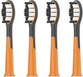 Replacement Toothbrush Heads Compatible with SUBORT S9 Brush Heads Sonic Electric Toothbrush Accessories(4 Black Brush Head)