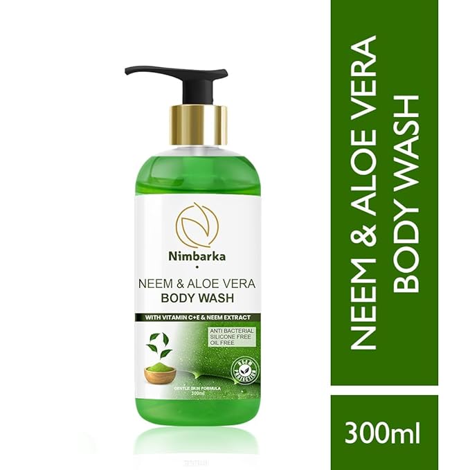 BEMT Neem &amp Aloe Vera Body Wash with Vitamins C &amp E – Refreshing Daily Cleanser for All Skin Types – 300 ml