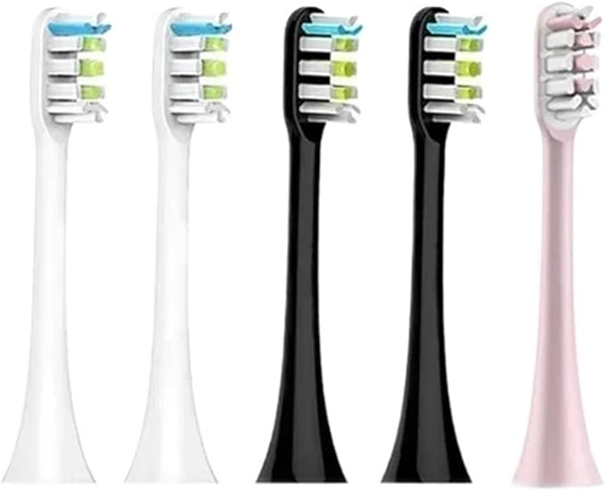 Compatible for X3 X5 X3U X1 V1 V2 Clean Brush Heads Replacement Head Bristle Sonic Electric Nozzles with Anti-dust Cap(3 Colors)