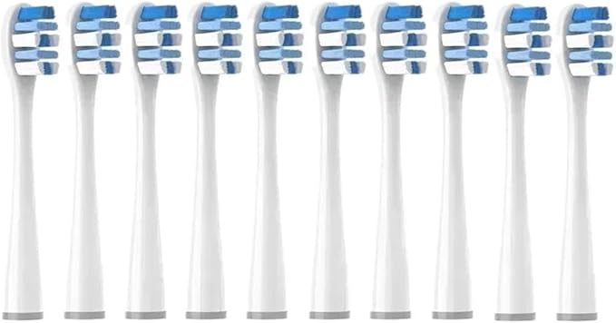 10PCS Vacuum Replacement Brush Heads Compatible for Y1S/Y4/U1/U2/U3/P1/P4 Soft Toothbrush Clean Nozzles(10PureWhite)