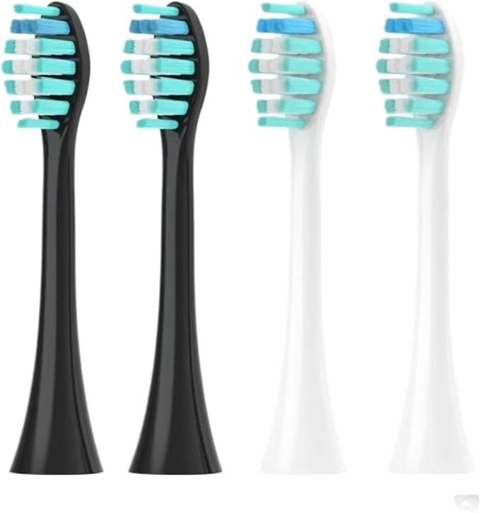 Compatible for Sonicool Electric Toothbrush Head 051B Cleaning Replacement Bristle Brush Heads Nozzles4/8/16pcs(16PCS Black)
