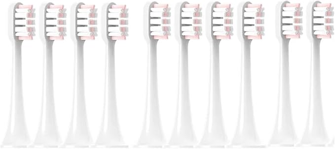 Replacement Brush HeadsCompatibility for Xiaomi Mijia T300/T500/T700 for Sonic Electric Toothbrushes with Caps Sealed Package Soft(10Pink)