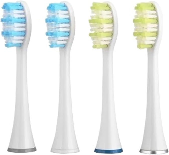 Qingqing Store 4pcs White Standard Replacement Toothbrush Heads with Caps Fit for Mornwell D01/D02 Electric Toothbrush (Color : White)