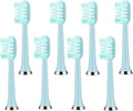 10/8pcs Electric Toothbrush Replacement Heads for LC-H156/M07 Smart Tooth Brush(Transparent)
