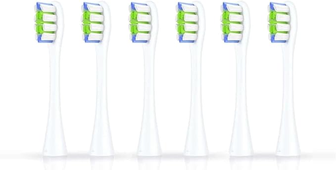 6 Replacement Brush Head nozzles Suitable Compatible for X / F1 Z1 One Air2 Sonic Electric toothbrushes(6 pcs Blue)
