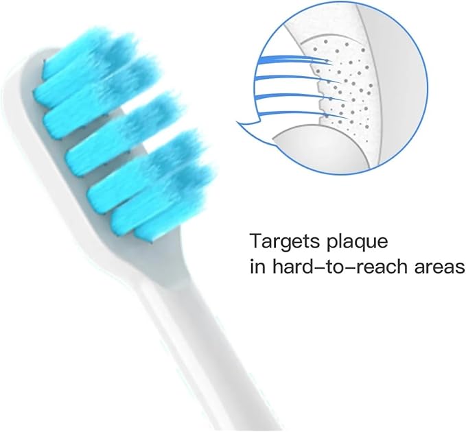 10PCS Electric Toothbrush Head Compatible for T300/T500/T700(10WhiteBluePink)