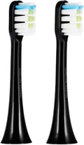 Compatible for SOOCAS Electric Toothbrush Compatible for X1 X3 X3U X5 Teeth Brush Replacement Heads(Black 2 pcs)