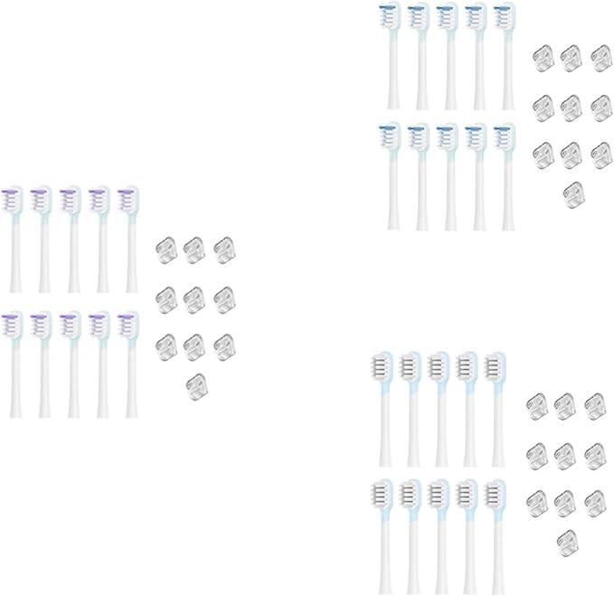 Compatible for Laifen Full Range Replacement Electric Tooth Brush Heads Clean Version(As Shown Bright Whit)