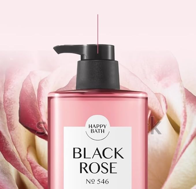 ZEESOON Happy Bath Moisture Performed Shower Body Wash for Women Men No 546 (760ml 25.69 fl oz.) (Black Rose)
