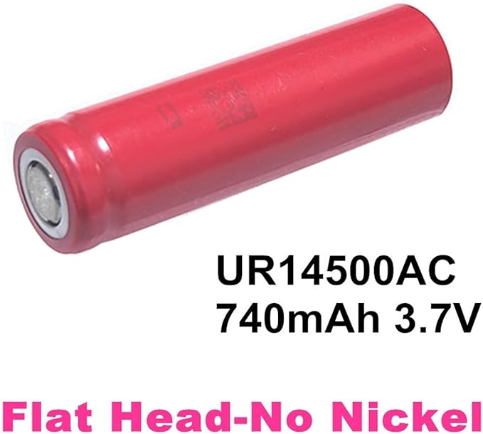 2PCS UR14500AC 3.7V 740mAh Flat Head Lithium Battery Replacement Compatible For Braun Shaver S5 S6 S7 S51 53B 73S 4200 5762 Electric Toothbrush