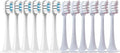 12PCS Compatible for XIAOMI MIJIA T300/T500/T700 Replacement Brush Heads Sonic Electric Tooth Soft Bristle Caps Vacuum Package Nozzles(6Pink6WhiteBlue)