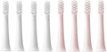 8PCS Compatible for T100 Replacement Brush Heads Sonic Electric Toothbrush Vacuum Soft Bristle Suitable Nozzles(4White 4Pink)