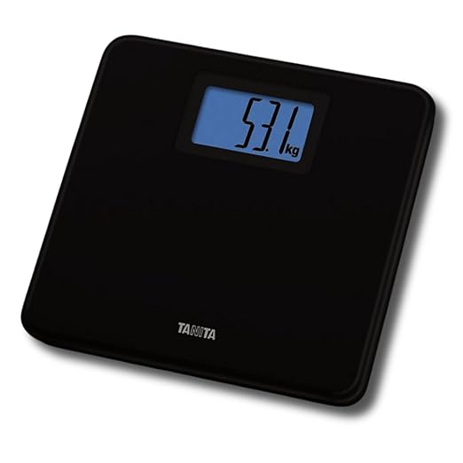 Tanita HD-662 Digital Weight Scale (Black) - Japan Technology Bathroom Scale with 330 lb Weight Capacity - 2 Blue Backlit Large LCD Display - Accurate Durable Step-On Operation