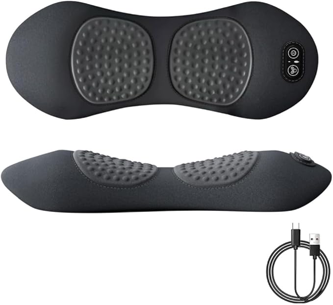 Smooth Spine Triple Fusion Back Massager 2025 Upgraded 3 in 1 Neck Shoulder Backs Massagers with Traction Vibration &amp Heat My Soothe Lab (B)