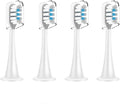 4pcs Replacement Brush Heads ForCompatible for Xiaomi Mijia T300 T301 T500 Sonic Electric Toothbrush Head Soft Bristle Nozzles(4)