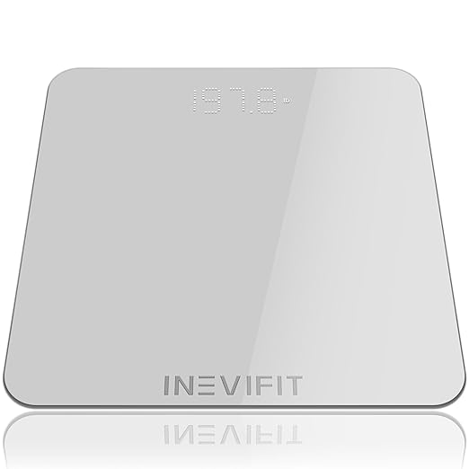 INEVIFIT Bathroom Scale Highly Accurate Digital Bathroom Body Scale Measures Weight up to 400 lbs. Includes Batteries