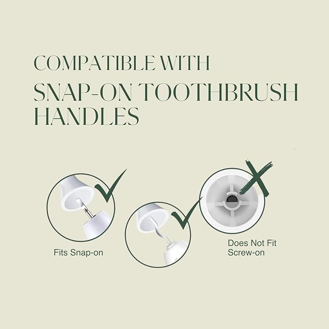 PLUS ULTRA Sonic Electric Toothbrush Replacement Heads 3 Pack – Compatible Click-On Brush Heads – Soft Bristles for Sensitive Teeth – Made with Recycled Plastic – Eco-Friendly